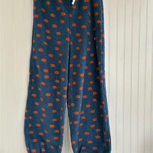 Tiny Cotton Blue Terry Joggers With Rose Print